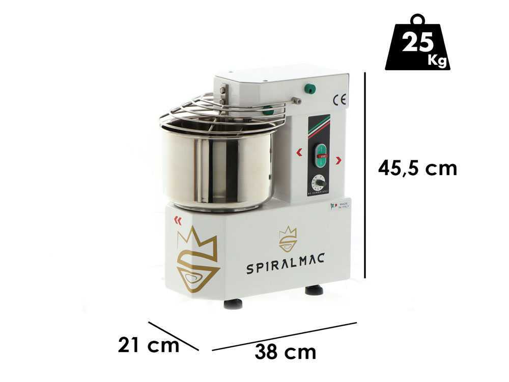 Спиральный Тестомес Spiralmac 5кг., 10 скоростей, реверс, с высокой гидратацией 90%, 370Вт.. для тяжелого теста.