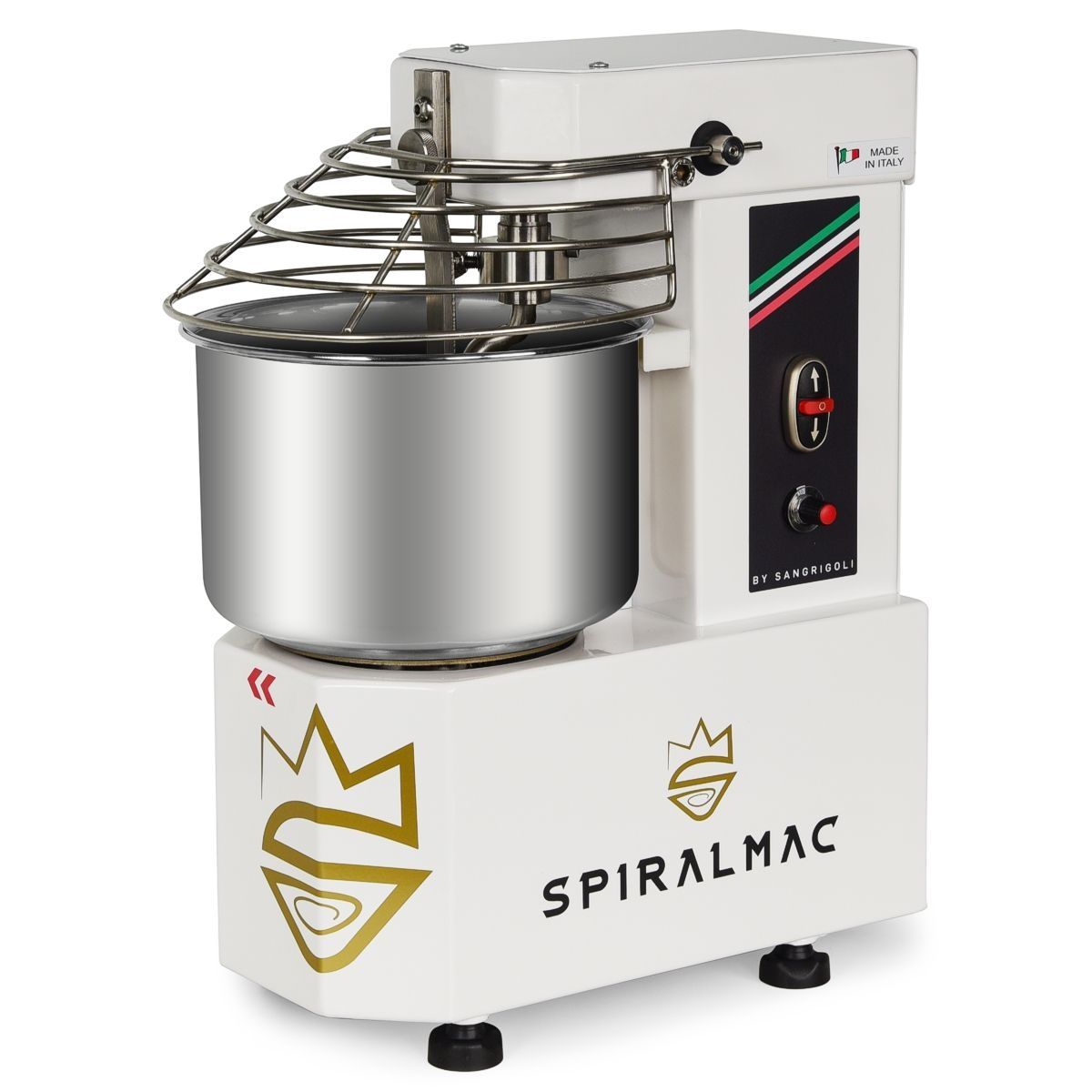 Спиральный Тестомес Spiralmac 5кг.10 скоростей, съемная дежа, реверс, с высокой гидратацией 90%, 370Вт для тяжелого теста.