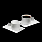 Чашка кофейная с блюдцем Deagourmet Geo Mondo фарфор - 2 пары