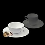 Чашка чайная с блюдцем Deagourmet Trame , фарфор - 2 пары 
