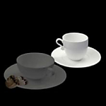 Чашка чайная с блюдцем Deagourmet Trame фарфор - 2 пары